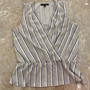 Banana Republic Wrap Front Striped Peplum Size XS